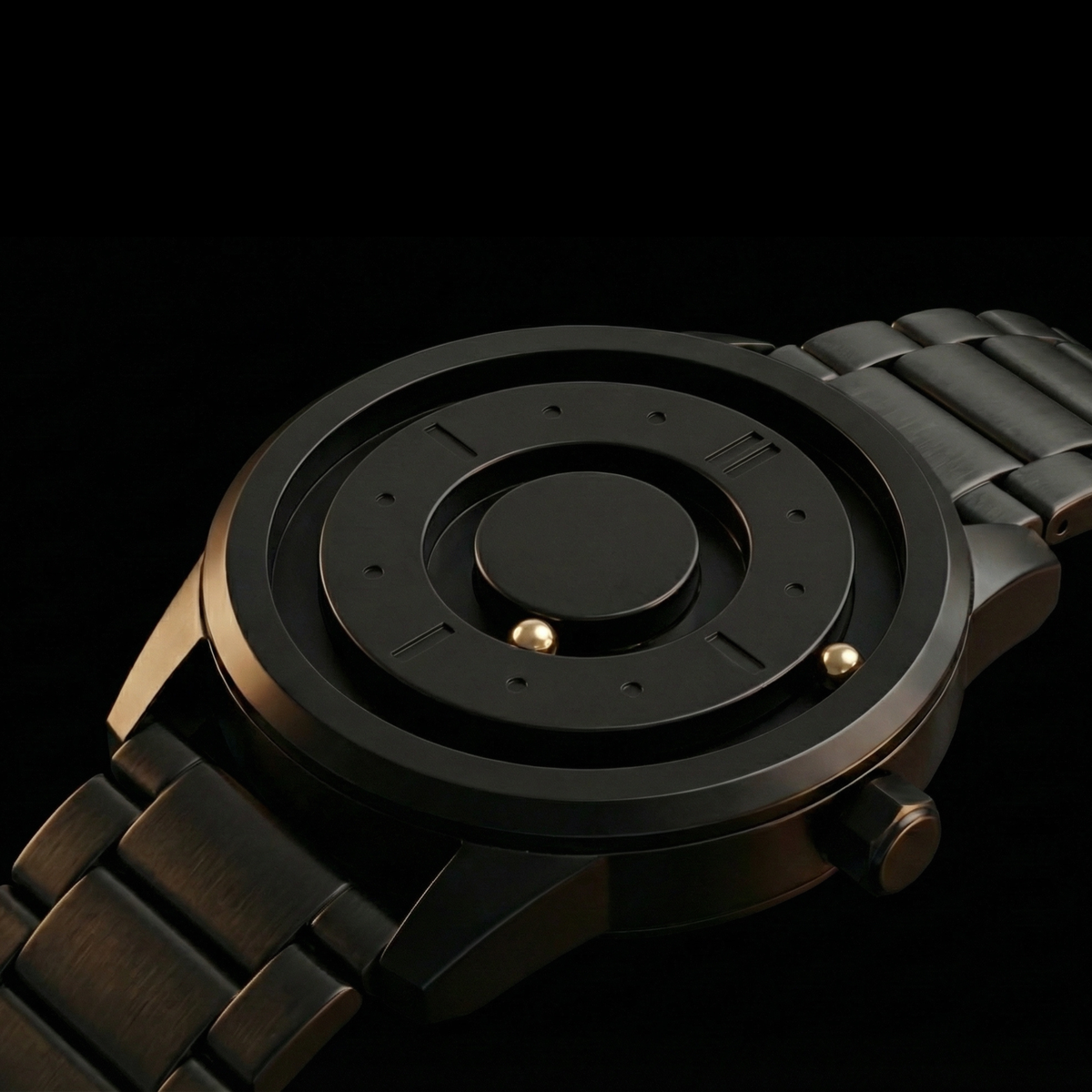 Magneto Metal Black Watch classic