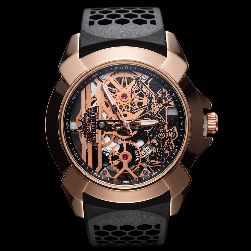 Raghunandan Gold With Silicone Black S