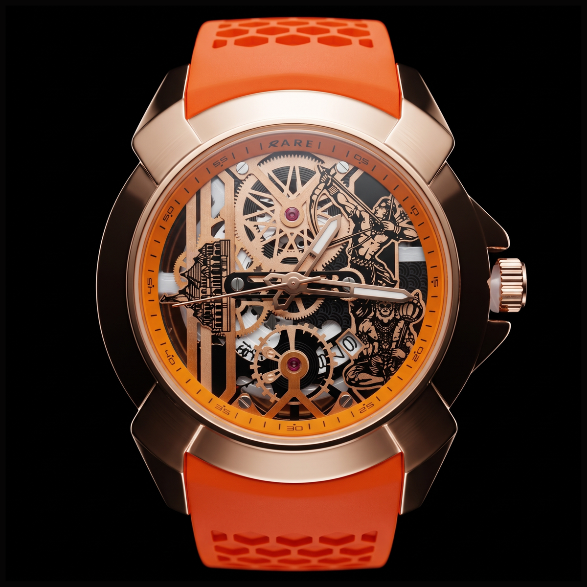Raghunandan Gold With Silicone Orange S