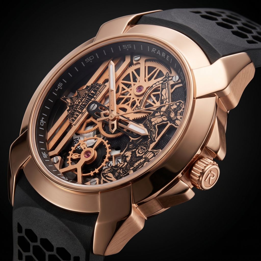 Raghunandan Gold With Silicone Black S