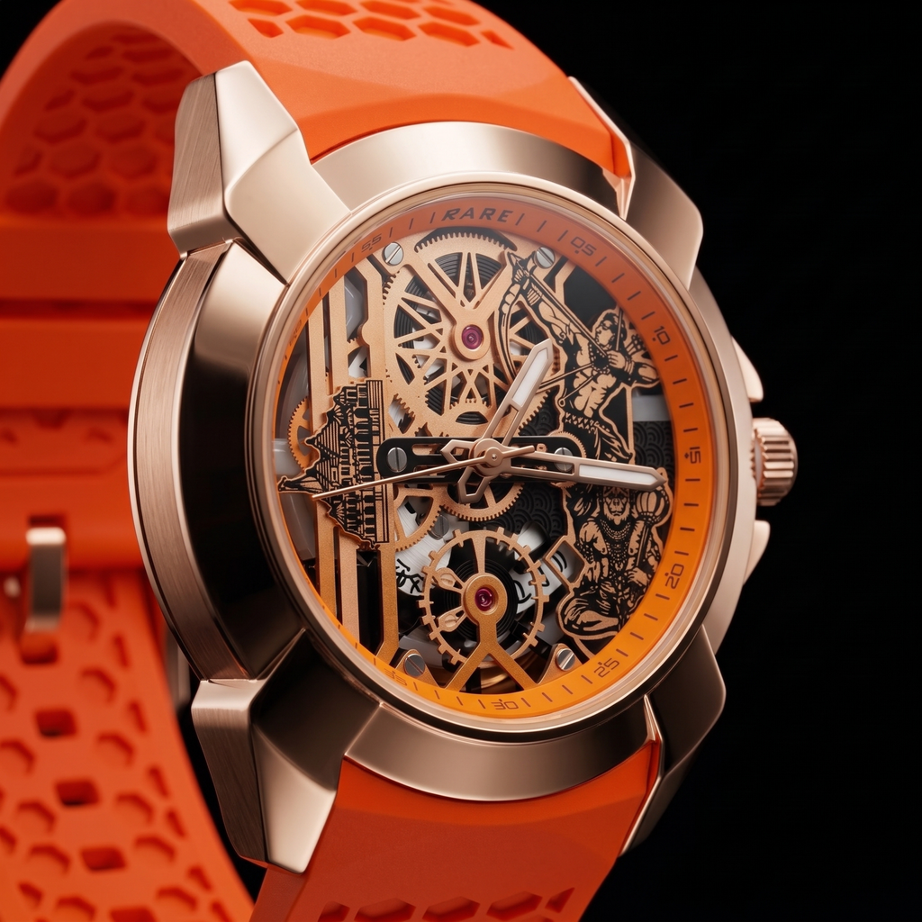 Raghunandan Gold With Silicone Orange S