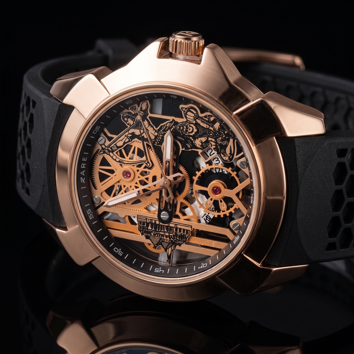 Raghunandan Gold With Silicone Black S