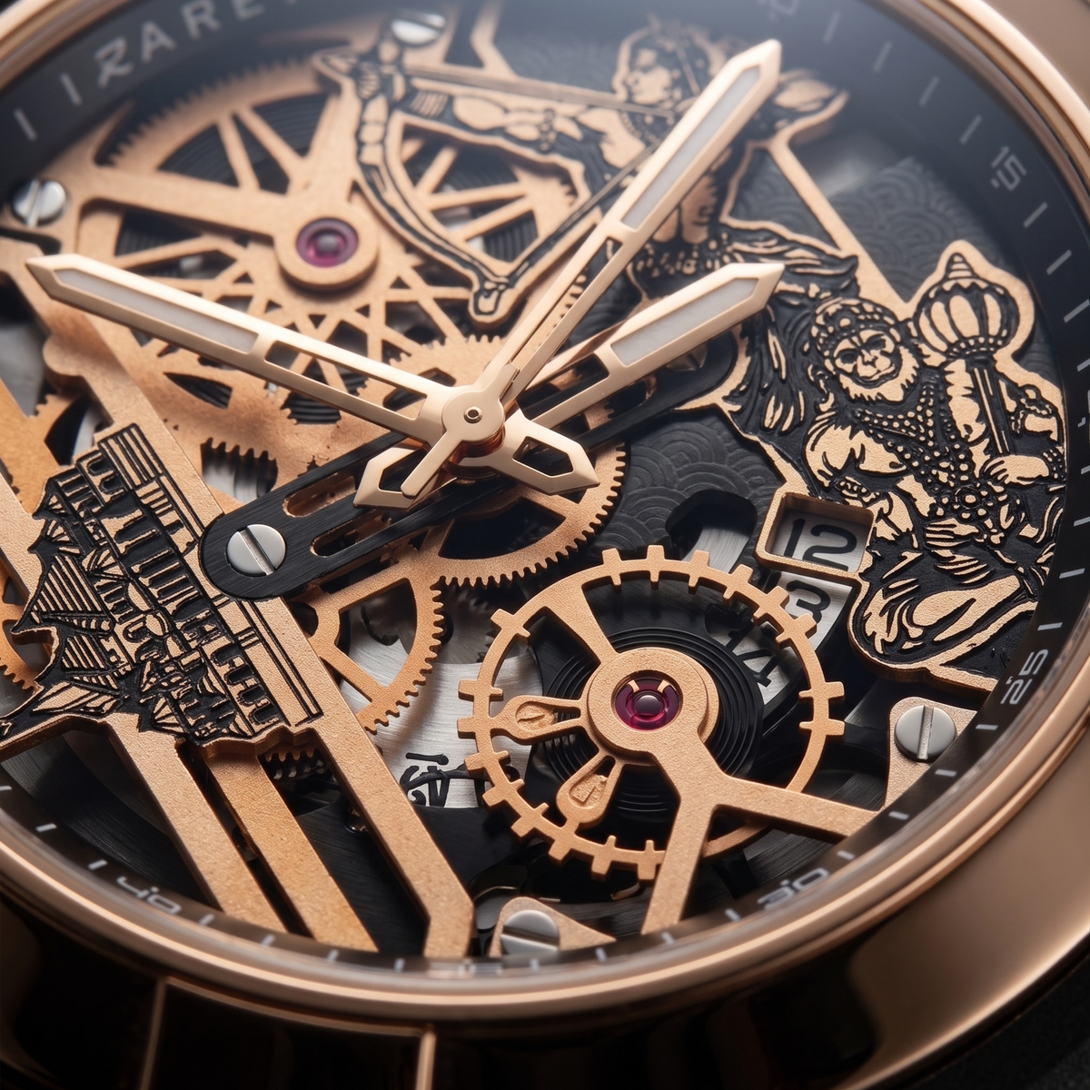 Raghunandan Gold With Silicone Black S
