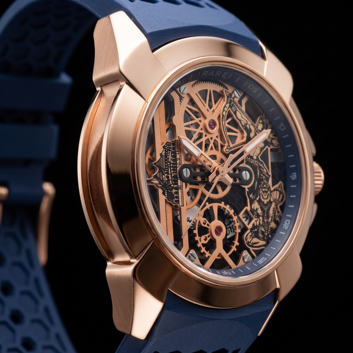 Raghunandan Gold With Silicone Blue S