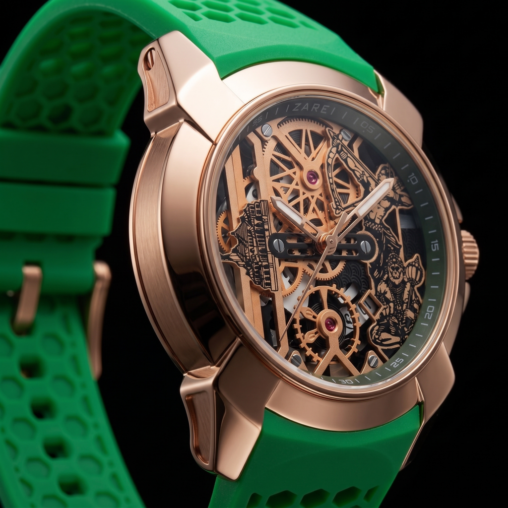 Raghunandan Gold With Silicone Green S