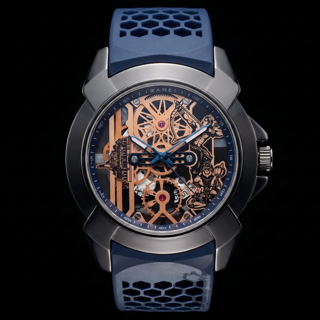Raghunandan Black With Silicone Blue S