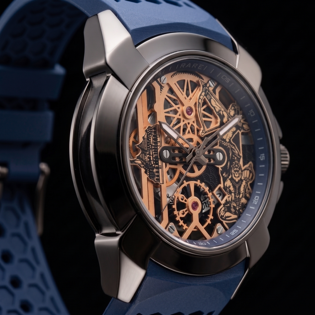 Raghunandan Black With Silicone Blue S