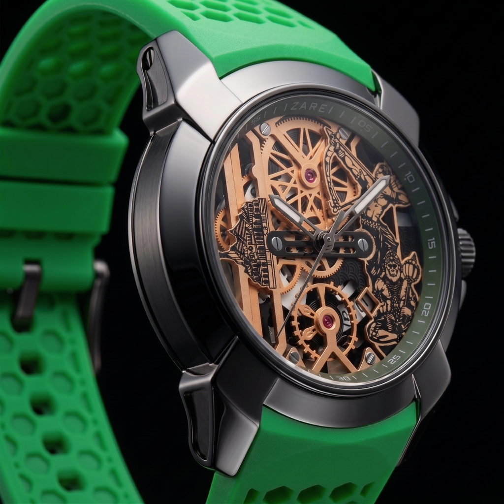Raghunandan Black With Silicone Green S