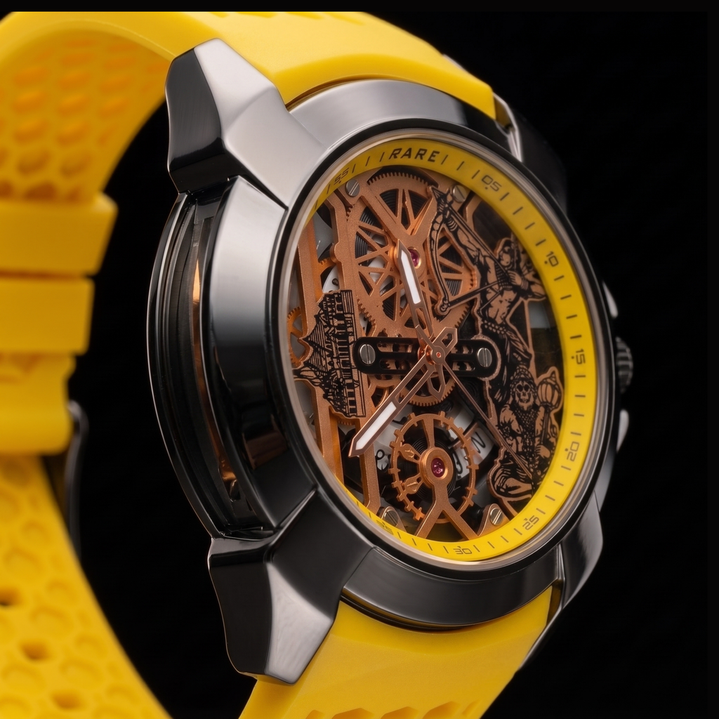 Raghunandan Black With Silicone yellow S