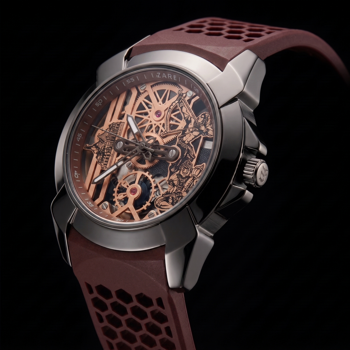 Raghunandan Black With Silicone Brown S