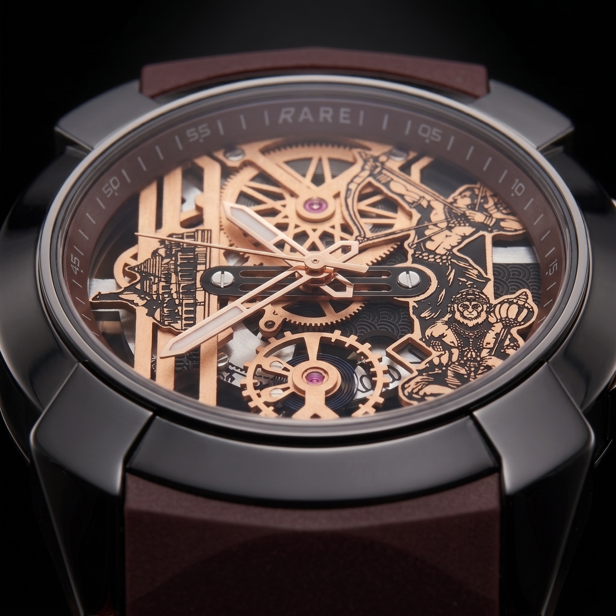 Raghunandan Black With Silicone Brown S