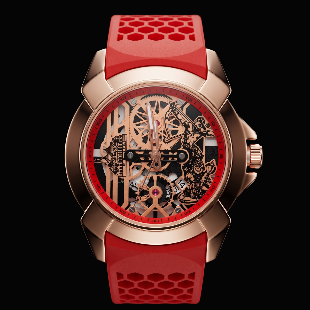 Raghunandan Gold With Silicone Red S
