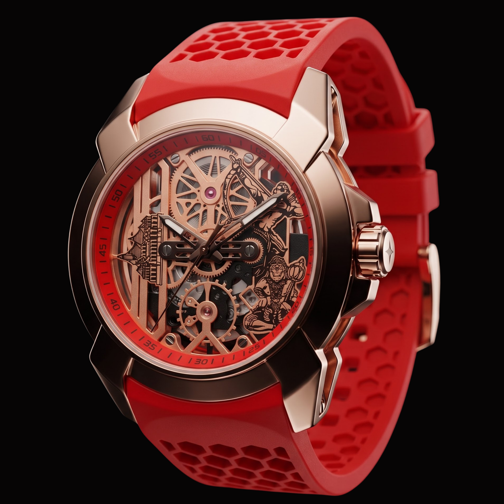 Raghunandan Gold With Silicone Red S
