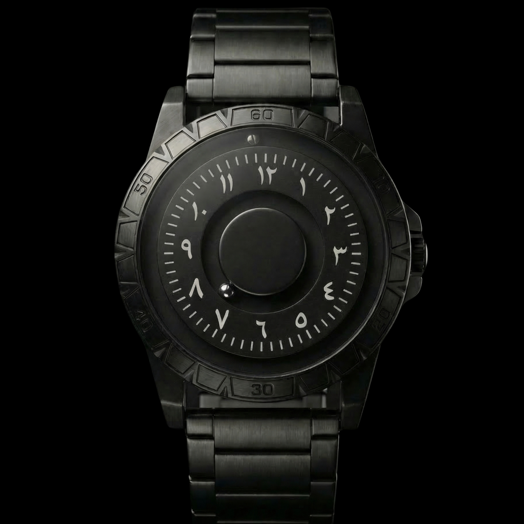 Magneto Metal Arabic Black Watch