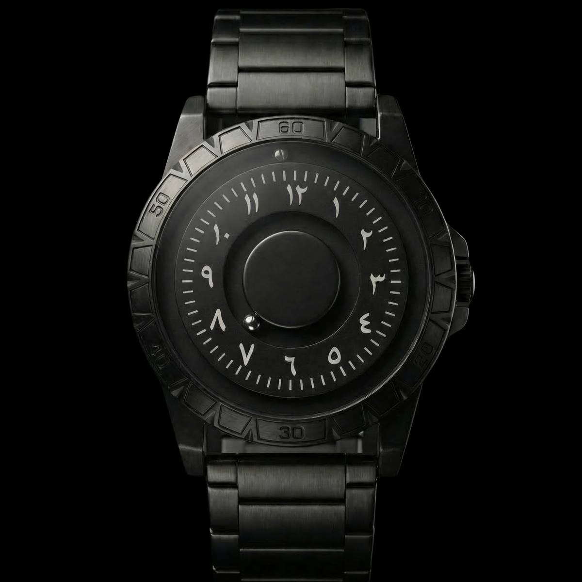 Magneto Metal Arabic Black Watch