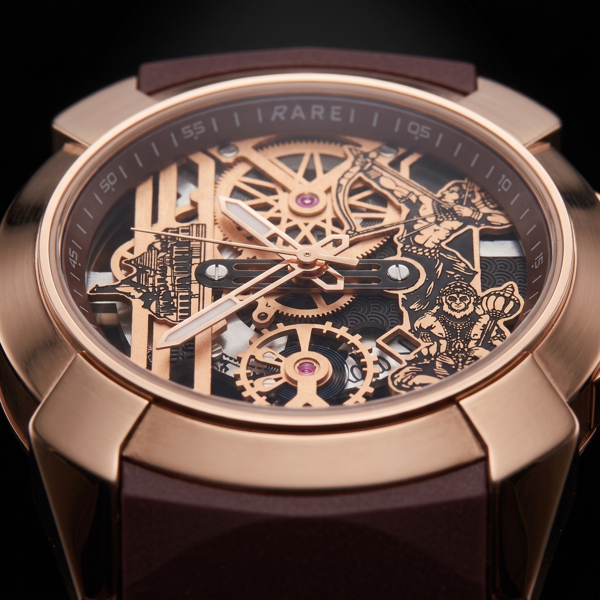 Raghunandan Gold With Silicone Brown S