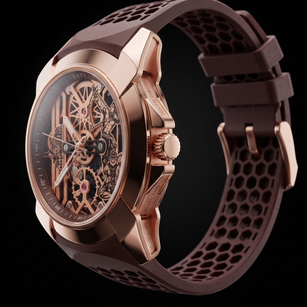 Raghunandan Gold With Silicone Brown S
